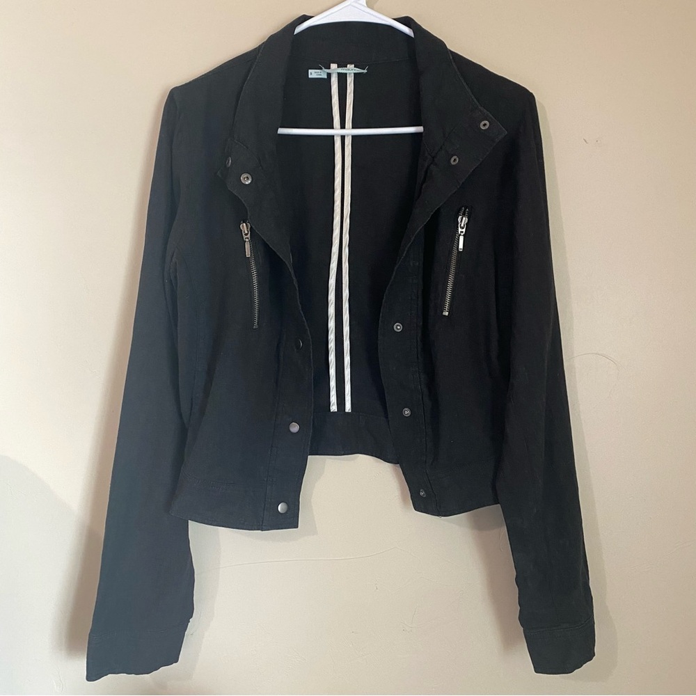 Maurices Casual Black Lightweight Linen Jacket